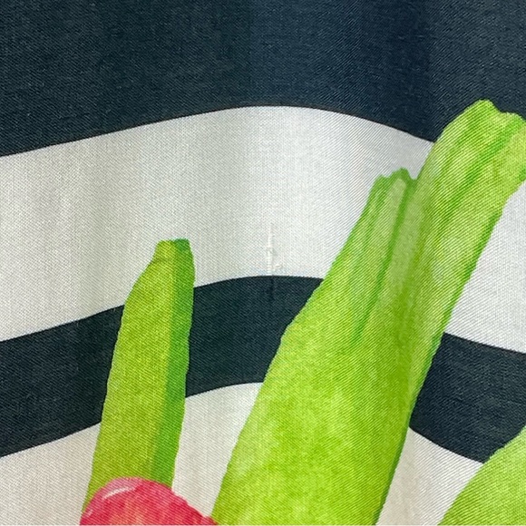 CARTISE White & Black Stripe Floral Sleeveless High Low Dress NWT - Picture 13 of 16